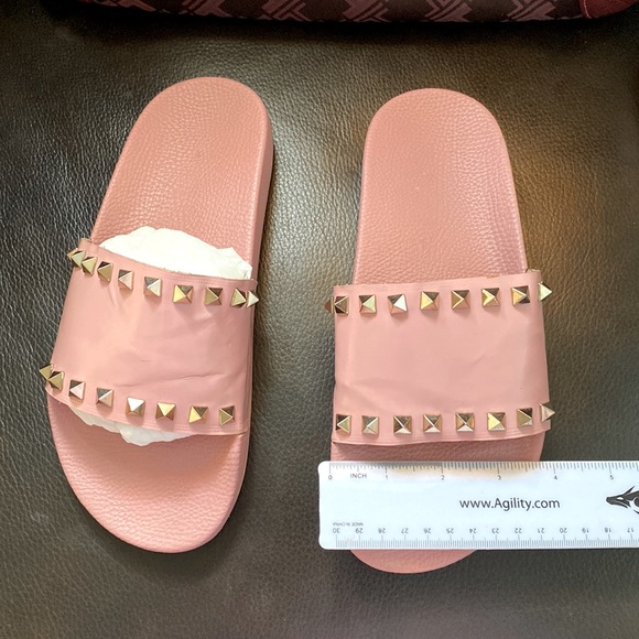 VALENTINO ROCKSTUD ACCENTS SLIDES - Picture 13 of 16
